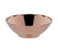Cuencos grandes de acero inoxidable para servir, sopa, fideos, ensalada, mezcla, helado, cereales, aperitivos, color oro rosa