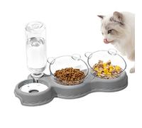 Cuencos Para Comida De Gato | Dispensador Automático Inclinado 15 Grados - Plato Elevado Para Alimento y Agua | Para Razas Pequeñas Medianas y Grandes de Conejos Mascotas en Interiores Hogar Noche Bal