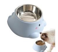 Cuencos para Gatos - Comida Criada Pàra Gàtos | Cùencos De Còmida Paŗa Mascotas, Acero Inoxidable (1 Pieza) Cuenco Parä Beber Ṕara Gaŧos Inclinado, Antideslizante Y Resistente A Las Puntas |