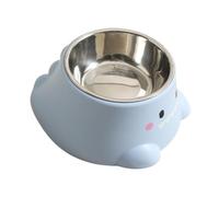 Cuencos para gatos, cuencos de acero inoxidable para perros, plato de alimentación que no se puede volcar para alimentar y beber mascotas, cachorros, gatitos, interiores y exteriores