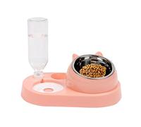 Cuencos para Gatos de Interior, Juego de Cuencos de Comida y Agua para Gatos - Comedero y dispensador de Agua automático para Perros y Gatos 2 en 1 - Bebedero para Mascotas Gravity con Cuenco