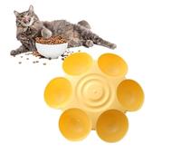 Cuencos para gatos, para animales en forma de - para comedero múltiple para gatos con 6 cuencos para alimentar a varios gatos en forma de, cuencos de agua para comida para un