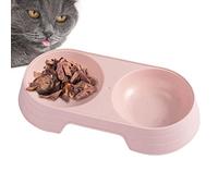 Cuencos para gatos para comida y agua - Cuenco doble para gato elevado Macaron - Juego de cuencos de comida y agua para cachorros, cuencos para mascotas para alimentar perros pequeños, medianos y gran
