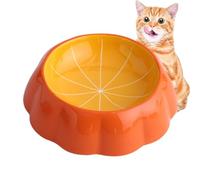 Cuencos para gatos - Plato de cerámica con patrón de frutas de 15,2 x 4,3 cm | Cuencos antideslizantes para gatos | Para viajes, apartamentos, hogar, cocina, dormitorio, comedor
