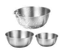 Cuencos para mezclar de acero inoxidable - Cuencos de acero inoxidable | Cuenco de acero | Cuenco para servir para fregadero de grado alimenticio con báscula | Ensaladera resistente,