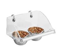 Cuencos Para Pájaros De Jaula | Cuenco De Alimentación De Acero Inoxidable,Alimentadores Y Bebederos Para Pájaros Con Soporte Acrílico - Para Calopsitas, Guacamayos, Canarios, Loros, Pinceles Pequeños