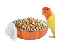 Cuencos para pájaros para jaula, cuencos de acero inoxidable para pájaros, colgante para mascotas, a prueba de derrames, plato colgante para alimentar cacatúas al aire libre
