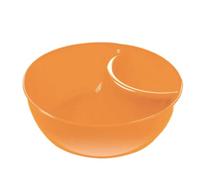 Cuencos para patatas fritas y salsa, cuenco para cereales antiempapado | Anti-empapado Cuencos para mojar pan, sección para mojar platos, yo Naranja
