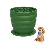 Cuencos para Perros de Alimentación Lenta, Cuenco de Silicona para Perros con Ventosa y Base de Valla, Cuencos de Silicona para Lamer, Alimentador Lento Interactivo para Cachorros Green (Small)