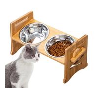 Cuencos para Perros elevados - Altura Ajustable estándar para Perros - Comer y Beber para Gatos hogar Fuera del Coche