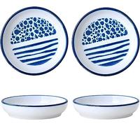 Cuencos para salsas, Ceramic Dipping Bowls, Floral Pattern Dish Set for Dessert,