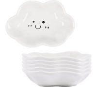 Cuencos para salsas, Sauce Bowls, Tapas Bowls, Floral Pattern Dish Set for Dessert, Snack-Egg-Set of 4