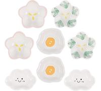 Cuencos para salsas, Sauce Bowls, Tapas Bowls, Floral Pattern Dish Set for Dessert, Snack-Egg-Set of 4