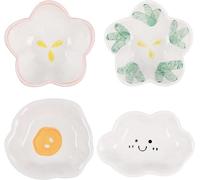 Cuencos para salsas, Sauce Bowls, Tapas Bowls, Floral Pattern Dish Set for Dessert, Snack-Egg-Set of 4