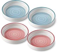 Cuencos para salsas, Sauce Bowls, Tapas Bowls, Floral Pattern Dish Set for Dessert, Snack-Pink-Set of 4