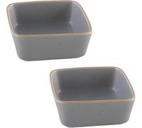 Cuencos para salsas, Tapas Bowls, Floral Pattern Dish Set for Dessert, Snack-Grey-Set of 4