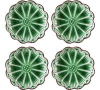 Cuencos para salsas, Tapas Bowls, Floral Pattern Dish Set for Dessert, Snack-Pink-Set of 4