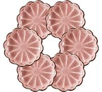 Cuencos para salsas, Tapas Bowls, Floral Pattern Dish Set for Dessert, Snack-Pink-Set of 4