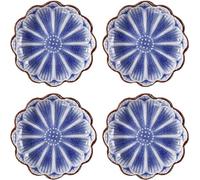 Cuencos para salsas, Tapas Bowls, Floral Pattern Dish Set for Dessert, Snack-Pink-Set of 4