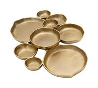 Cuencos para servir | Bandeja de servir 9 compartimentos | Decorativo para aperitivos | Presentación de aperitivos giratorios, cuencos extraíbles fáciles de limpiar, diseño elegante y transparente