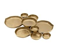 Cuencos para servir en racimo, 9 cuencos redondos para servir, 9 racimos decorativos elegantes bandeja de aperitivos, plato de nueve rejillas, decoración del hogar, para aperitivos, nueces, patatas