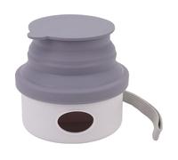Cuencos Plegables 2 en 1 para Perros, Cuencos de Agua portátiles de Silicona para Comida para Cachorros, artículos Esenciales para Acampar para Perros, contenedor de Comida para (Púrpura)