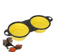 Cuencos plegables para perros 2 en 1, cuenco plegable para comida y agua para mascotas, para caminar, viajar, senderismo, camping