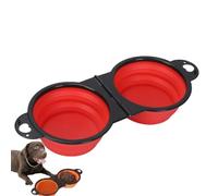 Cuencos plegables para perros 2 en 1, cuenco plegable para comida y agua para mascotas, para caminar, viajar, senderismo, camping
