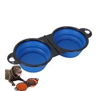 Cuencos plegables para perros 2 en 1, cuenco plegable para comida y agua para mascotas, para caminar, viajar, senderismo, camping