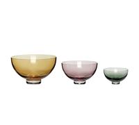 Cuencos Radiantes Beige, Rosa y Verde , Juego de 3