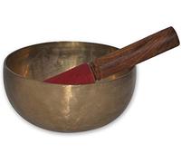 Cuencos tibetanos antiguos del Himalaya, de metal martilleado, con mazo y cojín para meditación, cánticos, para la oración curativa y yoga (13 cm)