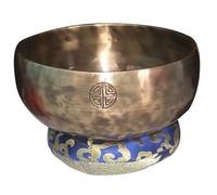 Cuencos tibetanos Cuenco de sonido for meditación tibetana, adorno de cuenco curativo de yoga con sonido de Buda hecho a mano(15CM)