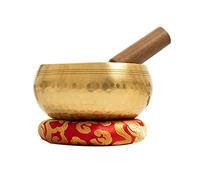Cuencos tibetanos Cuenco Tibetano, Cuenco Voz Buda Hecho A Mano En Nepal, Cuenco Voz Para Meditación, Relajación Profunda Y Apoyo Para La Rehabilitación General (Color : Oro, Size : 8cm)
