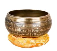 Cuencos tibetanos Cuenco tibetano de cobre puro hecho a mano con sonido de Buda for meditación de yoga.(12.5cm)