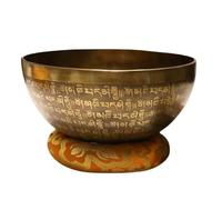 Cuencos tibetanos Cuenco tibetano hecho a mano con sonido de Buda, adorno de cobre for meditación.(12CM)