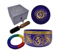 Cuencos Tibetanos de 7 Chakras, para Meditación, Sonido, Paz, Atención Plena, Yoga (Morado)