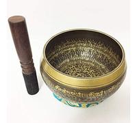 Cuencos tibetanos de Nepal hechos a mano con sonido de Buda de seis caracteres Escritura de mantra nuevo budismo de cobre