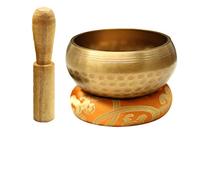 Cuencos tibetanos Juego Cuenco Tibetano, Cuenco Budista Hecho A Mano, Utilizado Para Yoga, Sanación Chakras, Atención Plena Y Oración, Equipado Con Palos Y Esteras De Madera (Color : Oro, Size : 11c