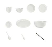 Cuencos y platos de cerámica en relieve para el hogar francés, caja de 24 piezas para 6 personas