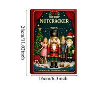 Cuenta Atrás de Cascanueces | 24 Días Navidad 2025 Figura De Cascanueces 2D - Adviento De De Árbol De Vacaciones | Para Coche, Hogar, Residencia, Ventana, Chimenea, Dormitorio