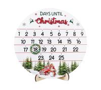 Cuenta Atrás Para La Navidad - Decoración Para 25 Días Hasta Navidad, Adorno De Madera Y Cartel De Puerta,Ornamento Decorativo, Cartel Para Puerta De Calendario Para Repisa De Chimenea, Pared O Mesa