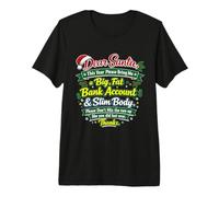 Cuenta bancaria de Dear Santa Big, Cuerpo Delgado, Divertida Navidad Camiseta Premium