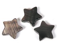 Cuenta concha de madreperla estrella brillante negro 14x14mm. 250gr. 356u. Aprox.