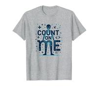 Cuenta Conmigo: Mantra Motivacional de los entusiastas de Las matemáticas Camiseta, Hombre, Gris Jaspeado, XXL