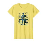 Cuenta Conmigo: Mantra Motivacional de los entusiastas de Las matemáticas Camiseta, Mujer, Limón, M