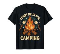 Cuenta Conmigo para Acampar malvaviscos de Fuego Camiseta
