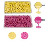 Cuenta de cera, ANBOSE 200 perlas de lacre Amarillo Perla y 200 perlas de lacre Rosa Rosado para lacre, perlas de lacre para hacer invitaciones de fiesta