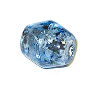 Cuenta de vidrio forma transparente azul cielo 1,4x2,0cm. 500gr. 100u. Aprox.