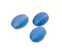 Cuenta de vidrio piedra ovalada glaseado azul cielo 1cm. 500gr. 310u. Aprox.