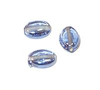 Cuenta de vidrio piedra ovalada transparente azul cielo 1cm. 500gr. 310u. Aprox.